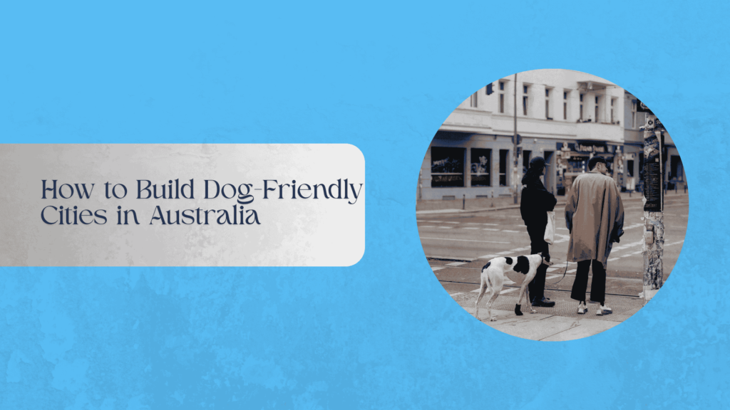 “Dogs and owners enjoying a dog-friendly urban park in Australia with walking paths and amenities.”